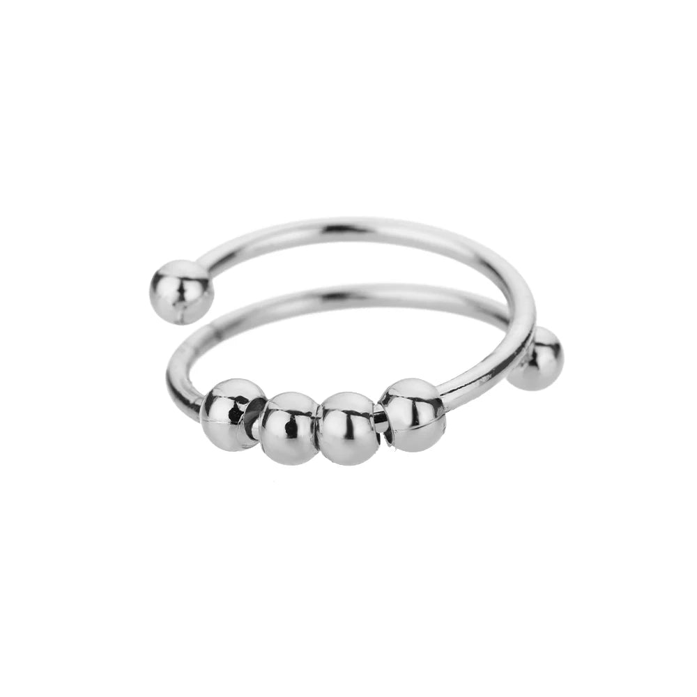 Ring Spinner Anxiety Ring / Anti Stress Fidget For Women Men Stainless Steel