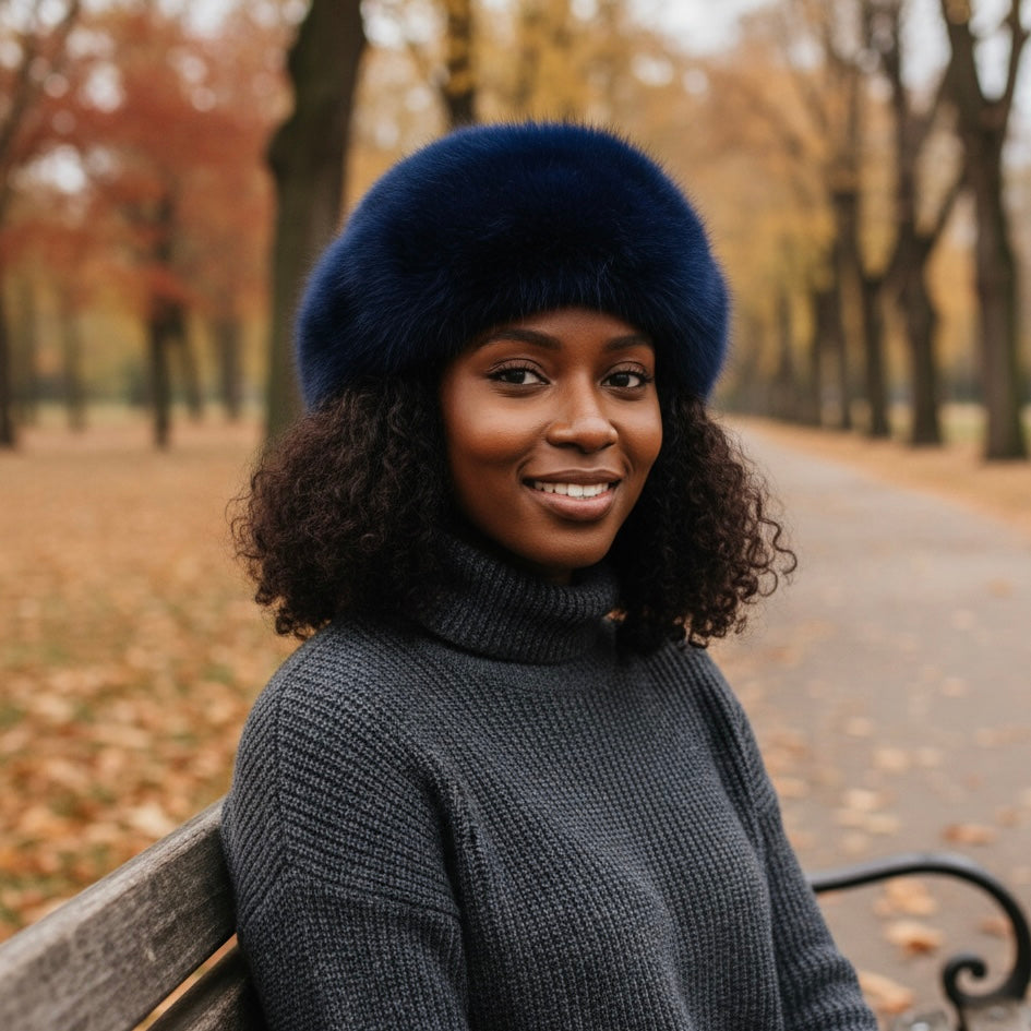 Thickened Plush Warm vintage cap