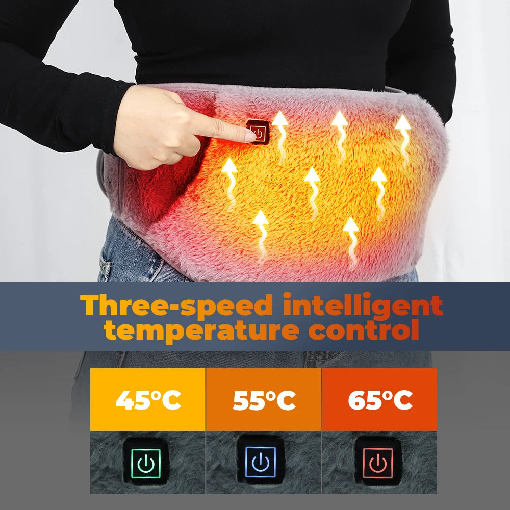 3 levels Hand Waist Warming Pad USB Recharging Abdominal Warmer Winter