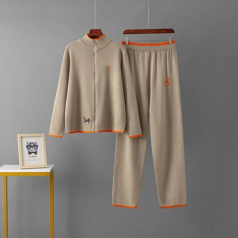 LUNITA Long Sleeve Knitted Outerwear set