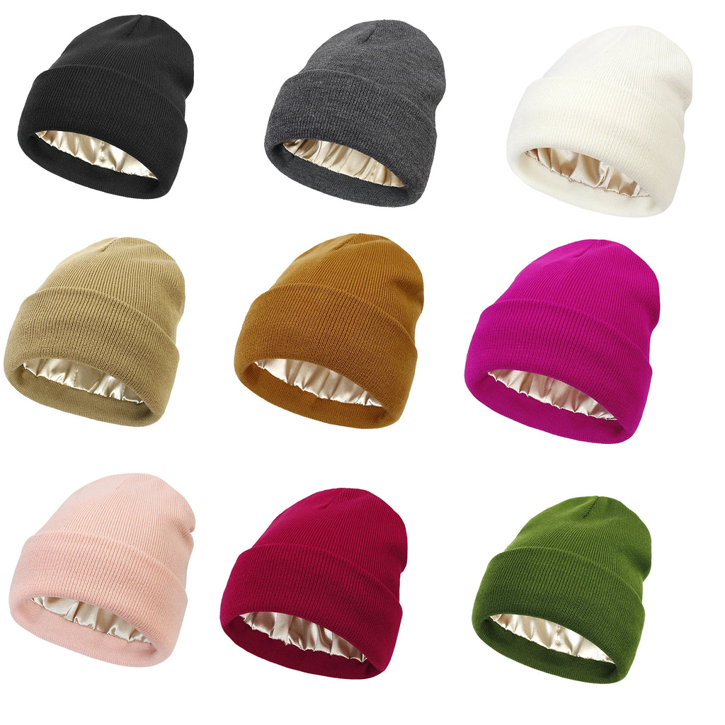 Silk Satin Bonnet winter  Beanie for Women
