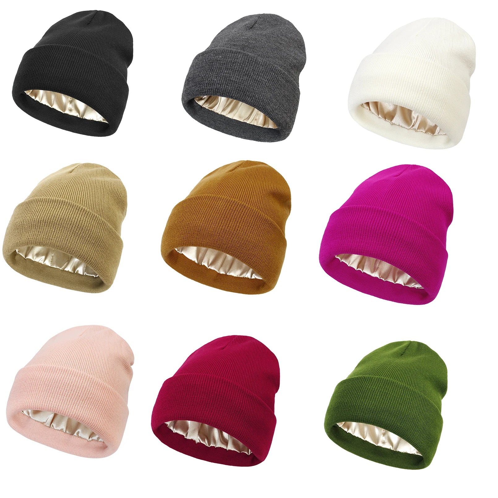 Silk Satin Bonnet winter  Beanie for Women