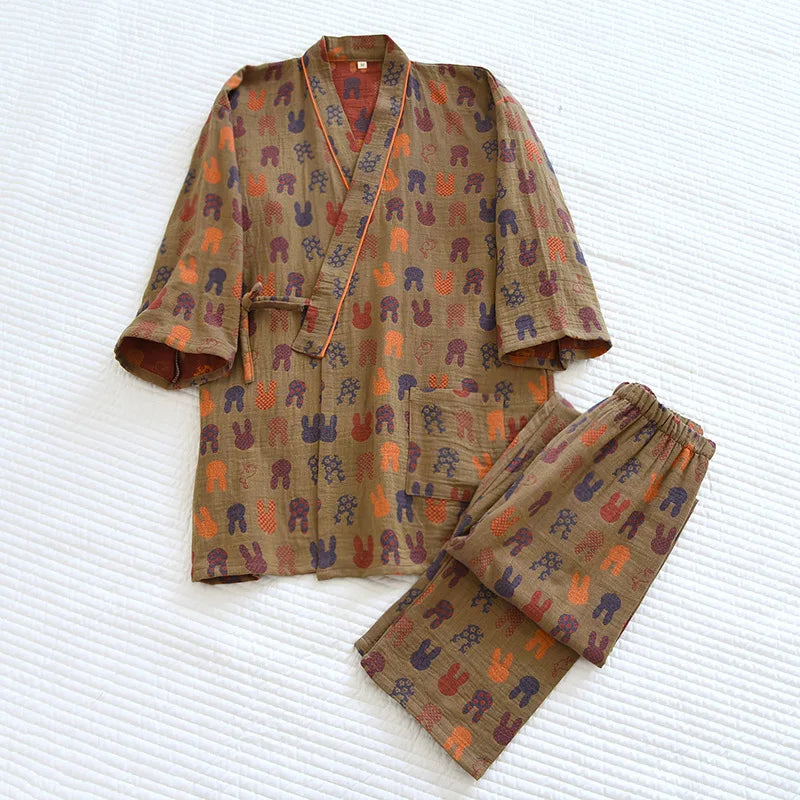 COTTON Lunita Longsleeve Kimono nightwear