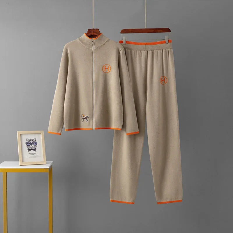 LUNITA Long Sleeve Knitted Outerwear set