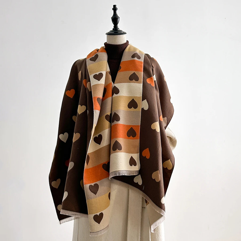 Lunita Retro Heart Scarf Winter