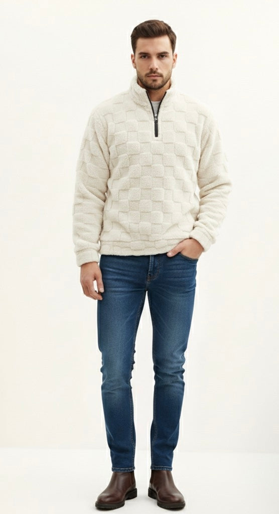 beige sweater winter