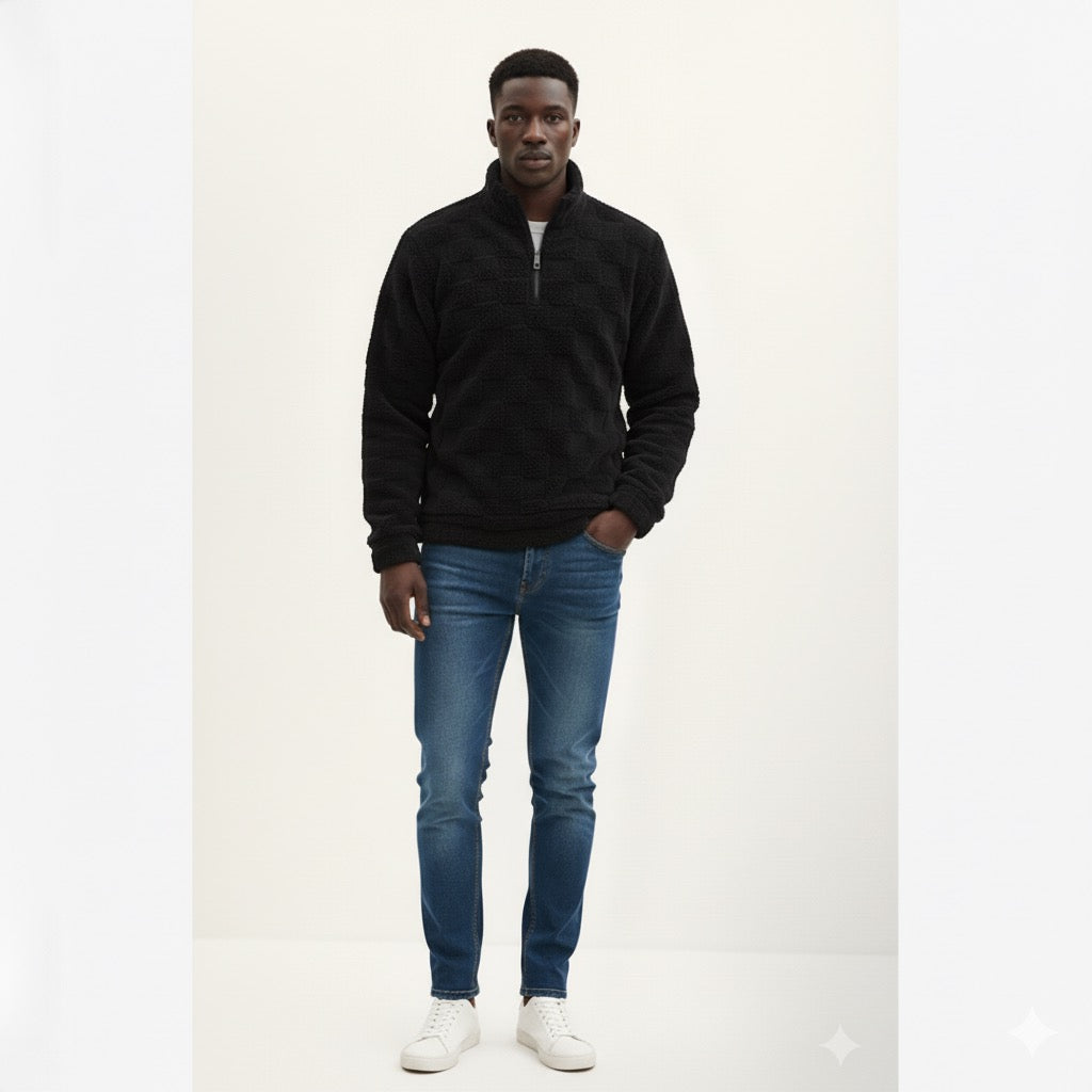 black luxury sweater